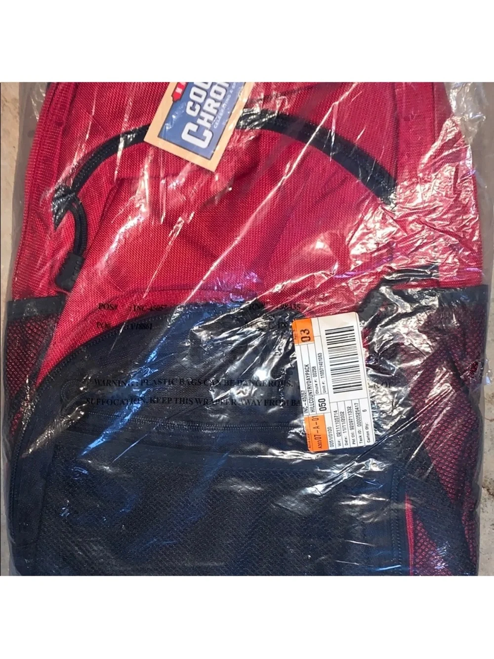 Marlboro Cowboy Chronicles Red and Black Zippered Backpack NWT